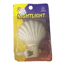 Vintage New Old Stock Night Light Shell Cream Color 1980s Retro Bathroom Beach  picture