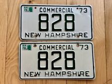 1973 New Hampshire Three Digit License Plate Pair picture