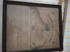 ORIGINAL 1863 CONFEDERATE STATES OF AMERICA CIVIL WAR $100 BOND Framed. picture