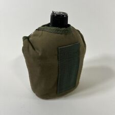WW2 Style Stainless Steel Canteen And Cup With Army Green Cloth Cover picture