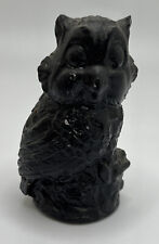 Vintage Owl Figurine Crafted from Coal 3