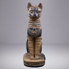 RARE ANCIENT EGYPTIAN ANTIQUES Statue Large & Heavy Of Goddess Bastet Cat BC picture