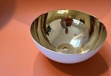 Mid Century Bowl Gold/White by Pierre Forsell for Skultuna 5 1/4 x 2  1/2