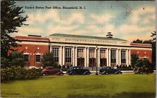 Bloomfield NJ-New Jersey, U.S. Post Office, Period Cars Vintage Postcard picture