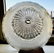 Vintage Deco/1930s Clear & Textured Glass One Hole Ceiling Light Cover picture