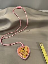 Vintage Disneys Tinkerbell Pink  Pendant And Necklace  picture