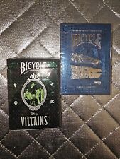(2) Bicycle Disney Green Villains & Back To The Future Playing Cards picture