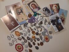 Vintage Catholic Christian Rosaries Religious Medals Lot picture