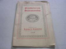 Presbyterian Statesmanship Booklet Published by The Layman's Committee 1926 picture