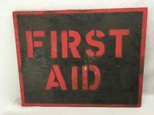 First Aid Sign from 1962 Girl Scout Senior Roundup Button Bay Vergennes Vt Vtg picture