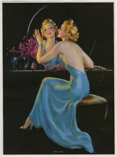 Original 1940s Jules Erbit Pin-Up Print Vain Blonde Beauty Asks How Do I Look? picture