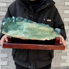 24lb Huge Natural Green Fluorite Cluster Mineral Specimen Crystal Healing picture