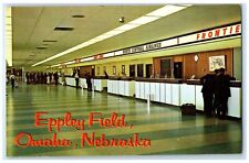 c1950's Eppley Field Passenger Terminal Airport Interior Omaha Nebraska Postcard picture
