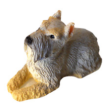 Gray Schnauzer Dog Resin Figurine 3.5