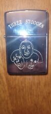 1999 Chrome Ingraved / Etched Zippo With Three Stooges.  Sealed Unfired  picture