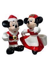 Applause Vintage 70s Disney Dancing Candle Holders Mickey Minnie Christmas W/Box picture