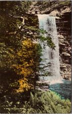 1953 Hand Color Albertype Lake Minnewaska Falls New York Vintage Postcard picture