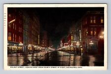 Des Moines IA-Iowa, Walnut Street, Advertisement, Vintage c1921 Postcard picture