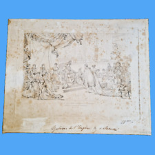 Antique Engraving Napoleon Wedding Prince Jerome Bonaparte Princess Gavard picture