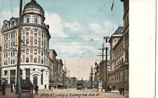 Broadway Street From State Street-Albany, New York NY-antique unposted postcard picture