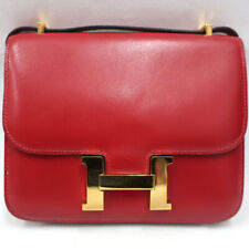 Hermes/Hermes Constance Mini Box Calf Rouge Vif S Engraved Shoulder Bag 60003009 picture