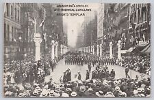 Chicago Illinois, c1910 Knights Templar Parade State Street, Vintage Postcard picture
