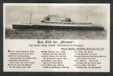 Norddeutscher Lloyd Steamer Bremen RPPC postcard 1910s picture