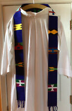 Green Indigenous priest’s stole with earth motifs picture