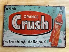 Orange Crush Soda 8” x 12” Tin Sign Brand New picture