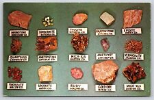North Carolina~Authentic Minerals Of The Rockhounds Paradise~Vintage Postcard picture
