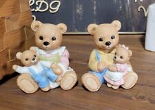 Vintage Homco Figurines Momma & Papa Bears 1444 Home Interriors Collectibles  picture