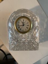 Vintage Waterford Crystal Lismore Pattern Domed Desktop Clock Paperweight picture