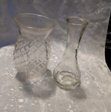 2 Small Vintage Glass Vases (6