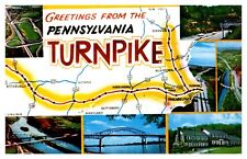 Greetings From  the Pennsylvania Turnpike  Multi-View Postcard   # 563 picture