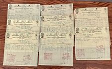 Vintage 1950's Smithfield Packing Company Invoices Lot of 8 Luter's Genuine Meat picture