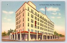 c1930s La Concha Hotel Street View Palms Vintage Key West Florida FL Postcard picture