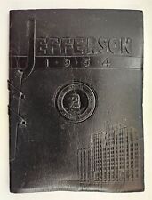 1954 vintage JEFFERSON MEDICAL COLLEGE leather COMMENCEMENT PROGRAM booklet picture