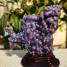 515g Beautiful Natural Purple Grape Agate Chalcedony Crystal Mineral Specimen. picture
