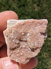 Pink Appalachian Druzy Crystal On limestone  picture