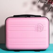 Starbucks Pink Luggage Mini Handbags Travel Storage Bags Carrying Case 14 inches picture