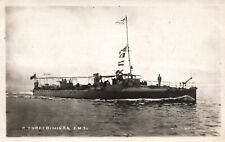 Postcard RPPC Royal Navy Torpedo Boat Spezia c1900s picture