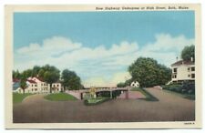  Bath ME New Highway Underpass at High Street Postcard Maine picture