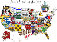 RV State Sticker United States Travel Map - 23.6