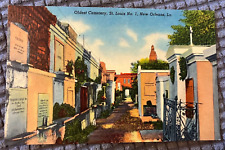 VTG Postcard - St. Louis No. 1, Oldest Cemetery in New Orleans, Louisiana picture