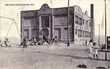 Postcard 1918 Arizona Clarkdale Yavapai Public School swings seesaw AZ24-4338 picture