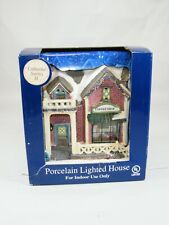 WINTER VALLEY COFFEE SHOP SERIES 2 PORCELAIN LIGHTED HOUSE CHRISTMAS VILLAGE picture