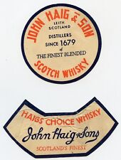 Vintage 1930's JOHN HAIG & SON Scotch Whisky Bottle Label picture