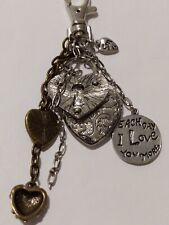 Each Day I Love You More Heart Charms Keyring Clip-On picture