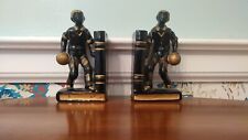 Vtg Ceramic Basketball Player Bookends Circa 1950s-Japan picture