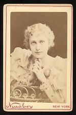 1880s Cabinet Card Photo Newsboy #357 Effie Shannon 4 x 6.5